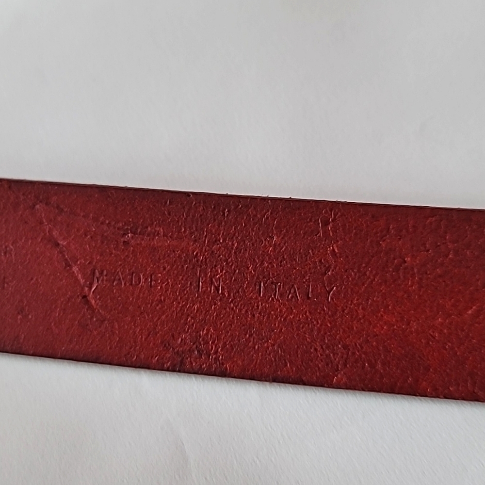 Hugo boss Red Made in Italy 100% COWHIDE   leather  belt - Picture 6 of 9